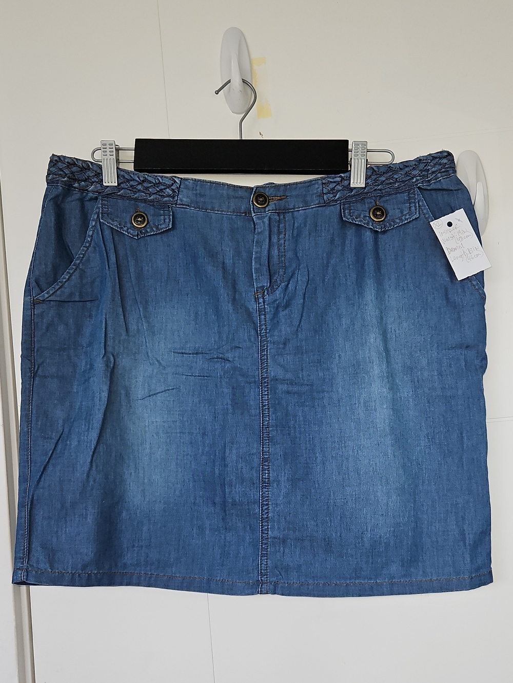 Casual Blue Denim-Style Mini Skirt